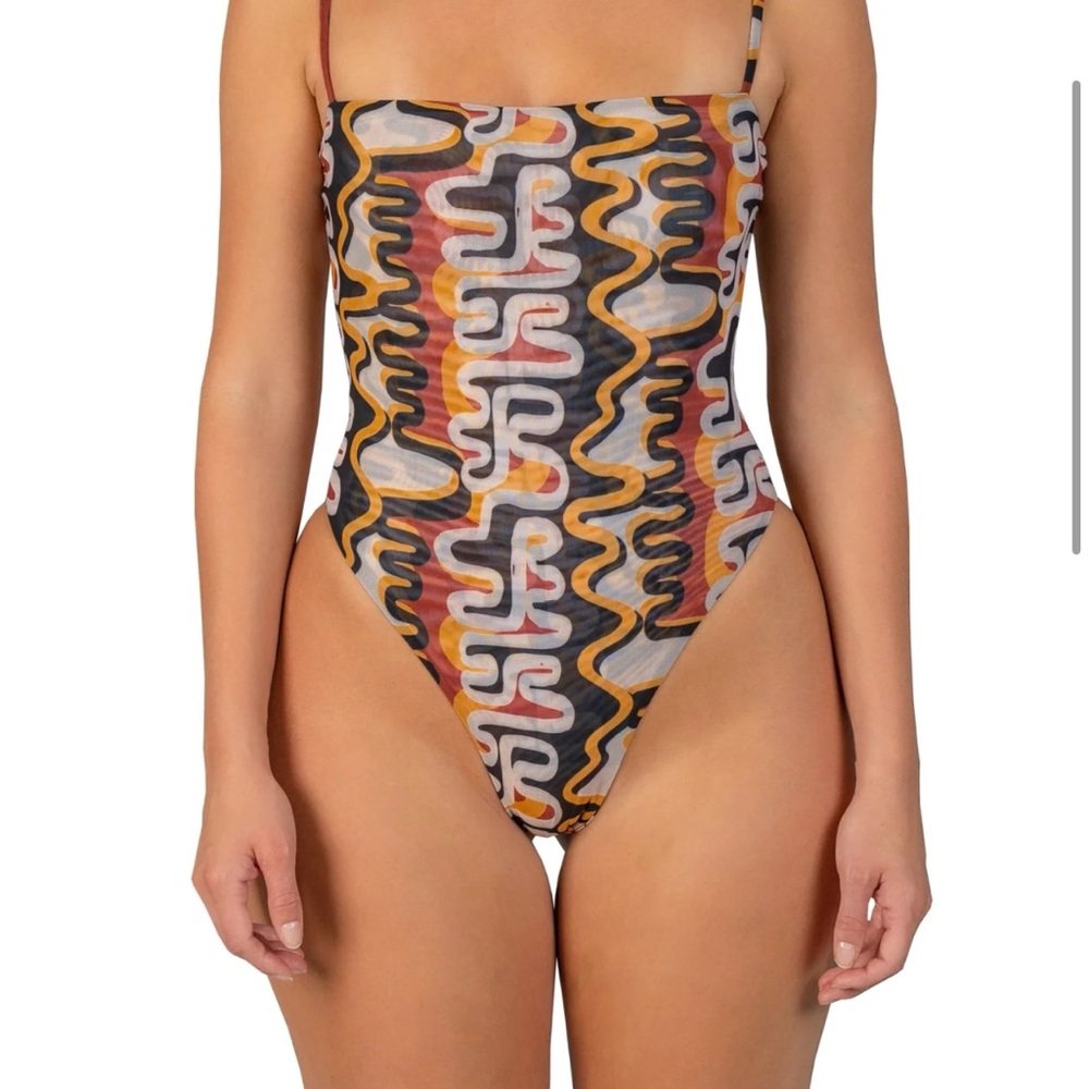 Abstract Multicolor One-Piece bodysuit gonza